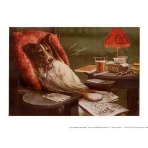   Bachelors Dog Finest LAMINATED Print Cassius Marcellus Coolidge 16x12