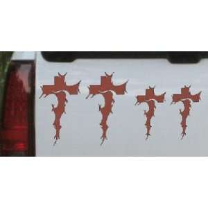  Brown 26in X 12.1in    Christian Tribal Cross Stick Family 