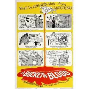  A Bucket of Blood (1959) 27 x 40 Movie Poster Style A 