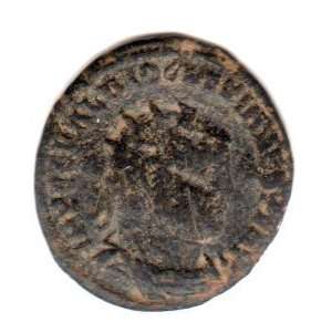    ancient Roman coin Emperor Diocletian, 284 305 AD 