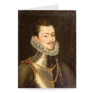 Portrait of Don John of Austria (oil on   Greeting Card (Pack of 2 