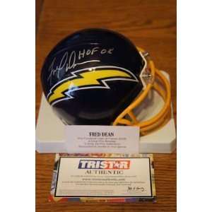 Signed Fred Dean Mini Helmet   HOF   Autographed NFL Mini Helmets 