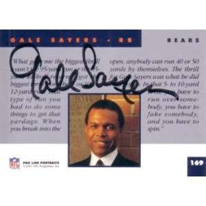 Gale Sayers autographed Chicago Bears 1991 Pro Line card