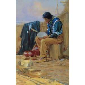  THE POTTERY MAKER BY GERALD CASSIDY CANVAS REPRODUCTION 