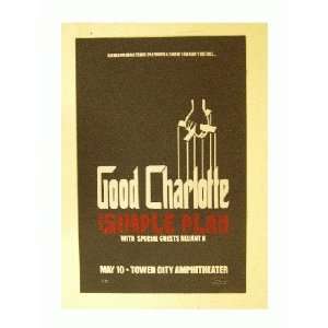 Good Charlotte Silkscreen Poster Godfather Simple Plan