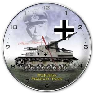 Heinz Guderian Tank Aviation Clock   Garage Art Signs