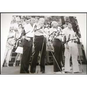Arnold Palmer Jack Nicklaus Gary Player And Gerald Ford Autographed 
