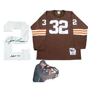  Jim Brown HOF 71 Autographed / Signed Mitchell & Ness 