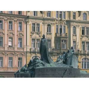 Jan Hus Monument in Old Town Square, Prague, Unesco World Heritage 
