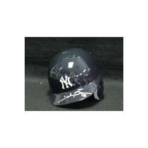 Johnny Damon Autographed Mini Helmet