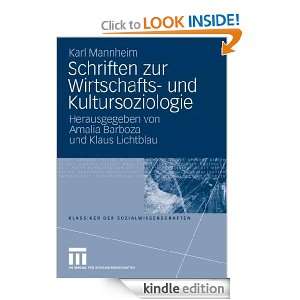   Karl Mannheim, Amalia Barboza, Klaus Lichtblau  Kindle