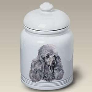  Poodle Gray Dog   Linda Picken Treat Jar 