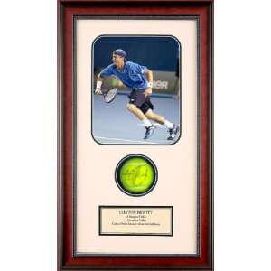 Lleyton Hewitt Autographed Tennis Ball Shadowbox