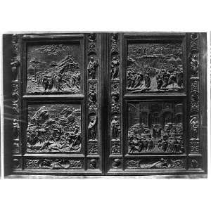  Lorenzo Ghiberti,Gates of Paradise,bronze doors,scenes,Old 