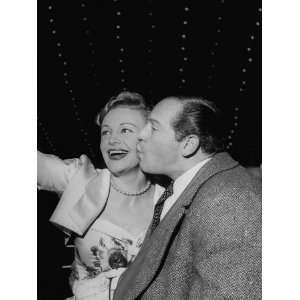 Comedian Milton Berle Kissing Actress Madeleine Carroll 