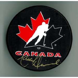 Marcel Dionne Autographed Team Canada Hockey Puck #2