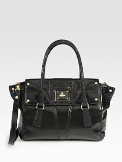 Milly   Gabriella Reptile Embossed Leather Satchel