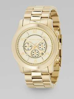 Michael Kors   Oversized Chronograph Watch/Goldtone    
