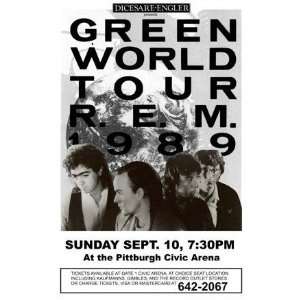 Michael Stipe Green World Tour 1989 LIVE 11x17 Rare Very 