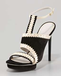 Asymmetric Ankle Wrap Platform Sandal