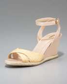 Fendi Bow Wedge Thong Sandal   
