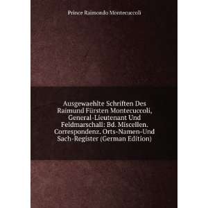   Sach Register (German Edition) Prince Raimondo Montecuccoli Books
