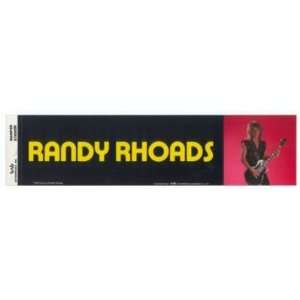 Randy Rhoads Bumper Sticker Licensed By Estate of Randall Rhoads/funky 
