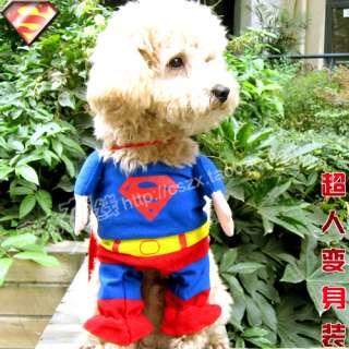 PET/DOG/CAT cloth super man costume any size super cool  