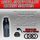 Premium Grade Black Metal Bullet Snuff Rocket Snorter +