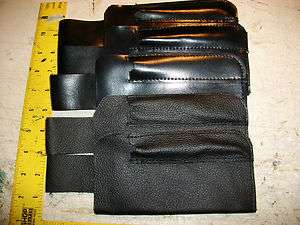   Black Leather Open Top Eyeglasses Case Belt Loop and Pen Pocket  