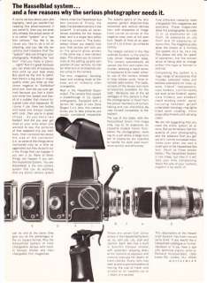 1967 Hasselblad 500C Camera/Lens System Photo print ad  