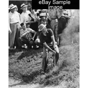 1949 TITLE Snead shoots from trap. Sam Snead makes an iron shot from 