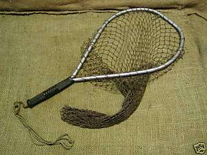 Vintage Fishing Net  Creel Old Antique Fish Lure Pole  