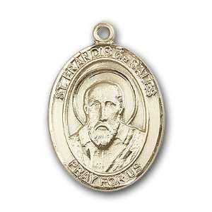  14K Gold St. Francis de Sales Medal Jewelry