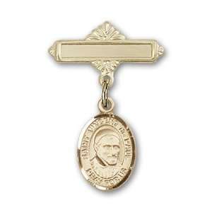  St. Vincent de Paul Charm and Polished Badge Pin St. Vincent de Paul 