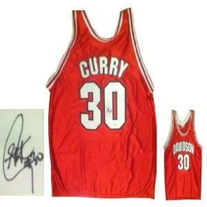 Signed Stephen Curry Davidson Basketball Jersey JSA COA Warriors Curry 