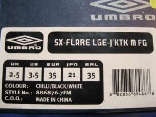 UMBRO SX FLARE LGE J KTK M FG #886876 7FM SOCCER CLEATS  