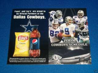 2009 PEPSI/FRITO LAY DALLAS COWBOYS POCKET SCHEDULE  