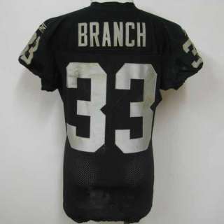   Branch Oakland Raiders Game Worn Jersey 11/7/10 vs. Chiefs UNWASHED
