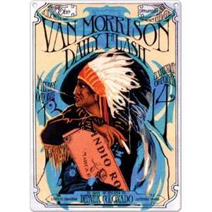 Van Morrison Daily Flash Metal Tin Concert Sign Denver Colorado
