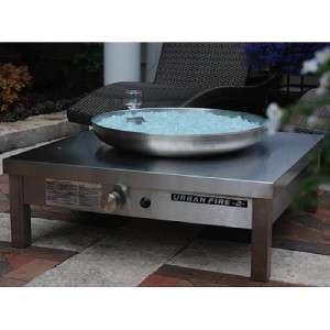   Designer Outdoor Stainless Steel Fireplace Fire Pit   WOW  