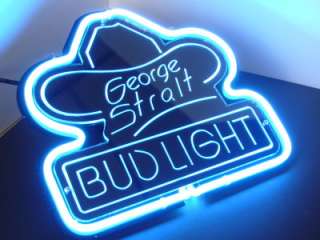 George Strait B ud Light Bar Beer 3d Neon Light Sign