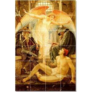 Walter Crane Angels Tile Mural Modern Home Decor  17x25.5 using (24 