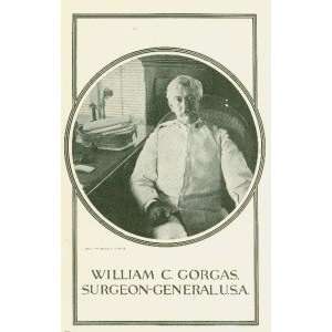  1914 Print William C Gorgas Surgeon General Everything 