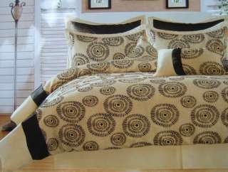 8pc Capri Luxury Comforter Set Beige/Gold  