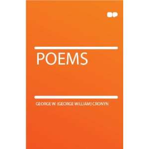  Poems George W. (George William) Cronyn Books