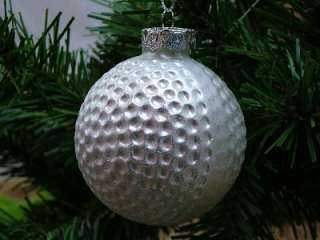 New Glass Golfing Golf Ball Christmas Tree Ornament  