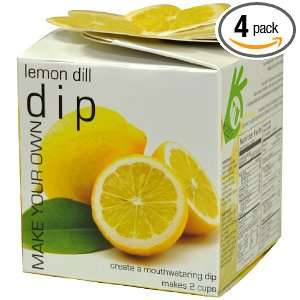 Foxy Gourmet Lemon/Dill Dip Mix, 3.17 Ounce Boxes (Pack of 4)  