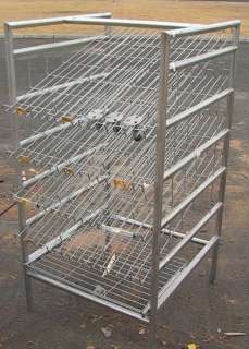 Gravity Feed Retail Display Bread Rack Stainless Steel 4 level.