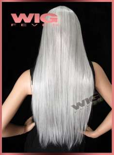 Long Bangs 27 Long Grey Hair Wigs 2923  